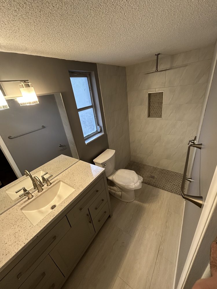 Completed bathroom remodel after a full gut in Pinellas County, Florida