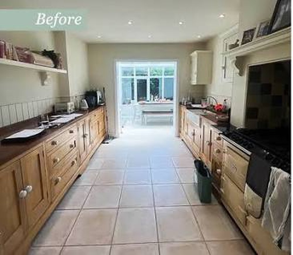 Galley kitchen before remodeling in a Pinellas County, Florida home